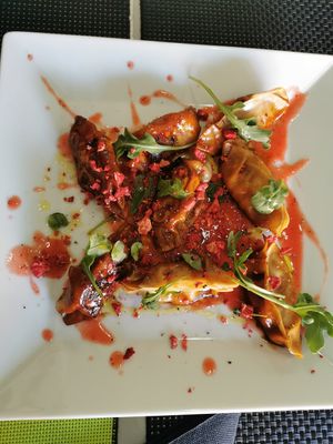 Kimchi dumplings at Plantae Gastrobar  in Tenerife