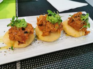 Jackfruit and Wasabi sauce at Plantae Gastrobar  in Tenerife