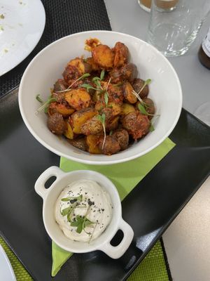 Canary style potatoes with aioli  at Plantae Gastrobar  in Tenerife