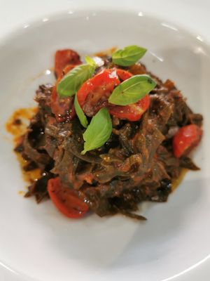 Algae spaghetti at Plantae Gastrobar  in Tenerife