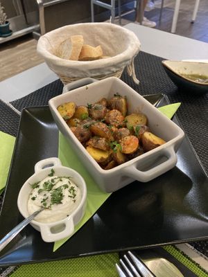 Canarian potatoes   at Plantae Gastrobar  in Tenerife