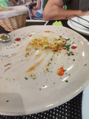 Ensaladilla de batata....   ( Lo que queda)..... Buenísima at Plantae Gastrobar  in Tenerife