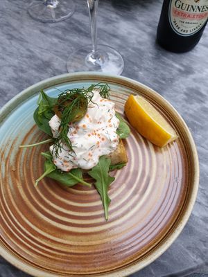 Vegan toast skagen. at Gästis in Varberg