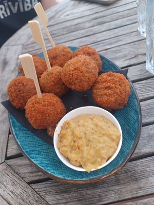 Vegan bitterballen at Noderstraun in Schiermonnikoog