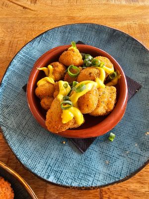 Gefrituurde bloemkool at Noderstraun in Schiermonnikoog