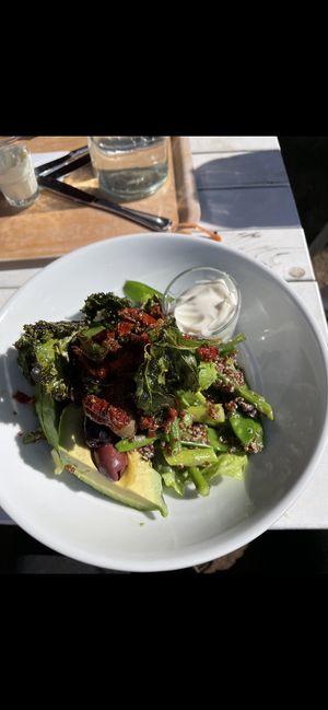 Fin sallad med vegansk sparrismajonäs at Café Zorn in Mora