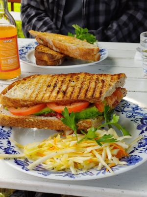 Vegan toast at Café Zorn in Mora