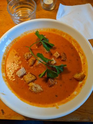 Tomato soup at Café Zorn in Mora