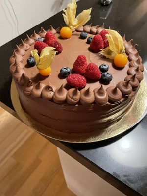 Amazing chocolate cake and very reasonably priced   at Café Zorn in Mora