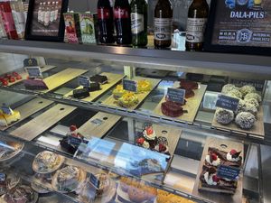 Uppest shelf is vegan  at Café Zorn in Mora