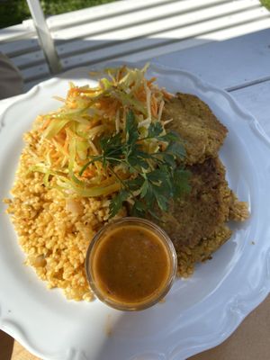 Chickpea burgers  at Café Zorn in Mora
