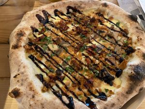 Telling porkies pizza  at Purezza in Bristol