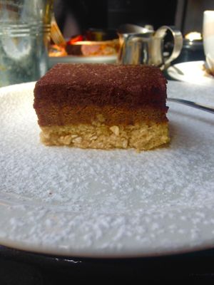 Raw Vegan Millionaire Cake at Front Bar in Munxar
