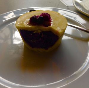 Raw Vegan Blueberry Bomb Cake at Front Bar in Munxar