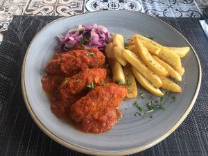 Soutzoukakia. Meant to be a meatball style dish    at Avocado in Rhodes