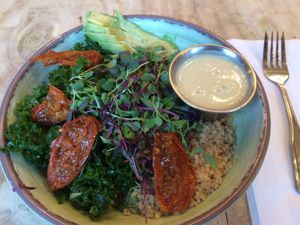 So delicious quinoa bowl at Prasad - Pearl District in Portland