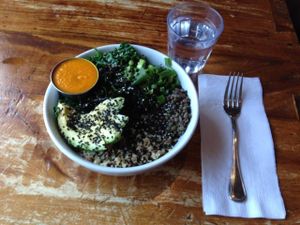 Dragon bowl with quinoa at Prasad - Pearl District in Portland