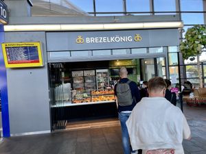 store front inside train station at Brezelkönig in Basel