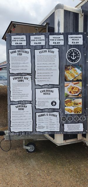 EllMack's full menu at Elliot's Fish & Chips in Hunstanton