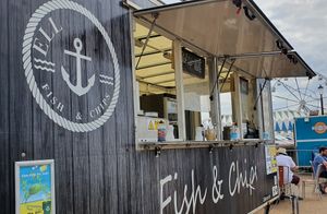 EllMack's fish & chip truck at Elliot's Fish & Chips in Hunstanton