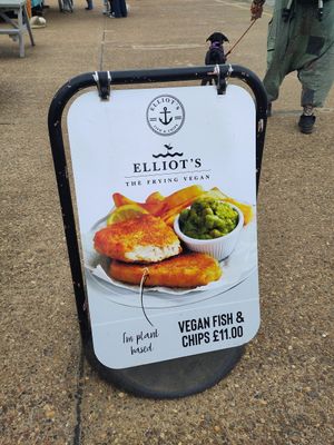 Signage at Elliot's Fish & Chips in Hunstanton