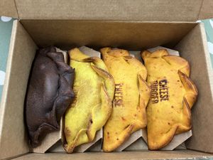 Chocobanana, humita and cheeseburger x 2  at Las Muns  in Malaga