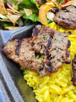 Impossible kefta up close at Pita Inn in Skokie