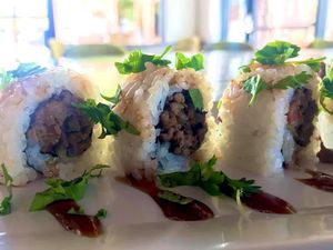 Impossible burger roll at VeggiEAT - Summerlin in Las Vegas