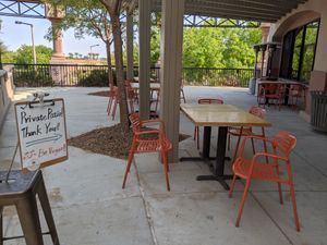 Dining patio at VeggiEAT - Summerlin in Las Vegas