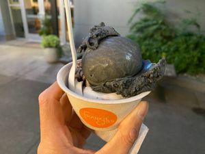 Salted Caramel Ash & Super Cookies & Cream (bottom) at Frankie & Jo's - University Village in Seattle
