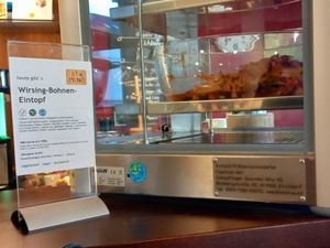 vegan lunch at their bistro at denn's Biomarkt in Fulda