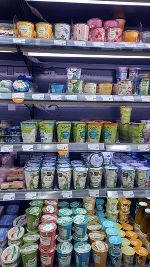 plant-based yoghurts at denn's Biomarkt in Fulda