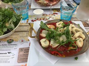 Spinach and quinoa tortellini at La Scaleta in Tours