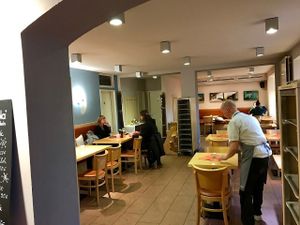 inside at Okoase in Halle