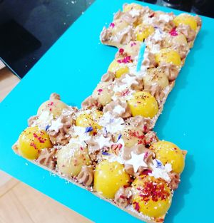 Number cake at Le Métïs Végétal in Thiais