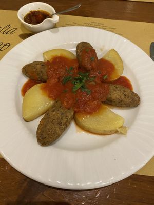 kofta with tomato sauce  at Pizzeria Little Star in Cagliari