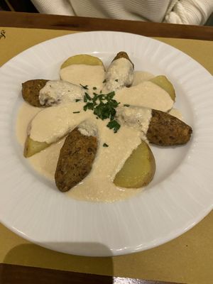 kofta with tahin sauce  at Pizzeria Little Star in Cagliari