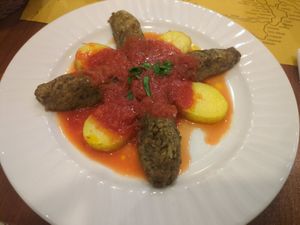 Vegan kofta at Pizzeria Little Star in Cagliari