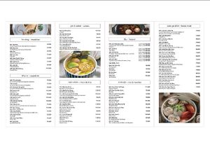 Menu delivery at Doa Sen Vang Nha Hang Chay An in Ho Chi Minh City