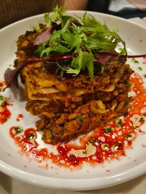 Lasagne mit Sonnenblumenhack at Glückstein in Mannheim