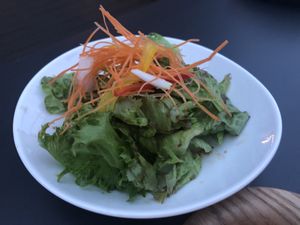 Salad at Liber Hotel at Universal Studios Japan in Osaka