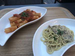 Special made pastas at Liber Hotel at Universal Studios Japan in Osaka
