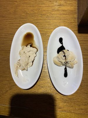 Yuba (tofu skin) with balsamic vinegar  at Toritsukare Otoko in Tokyo