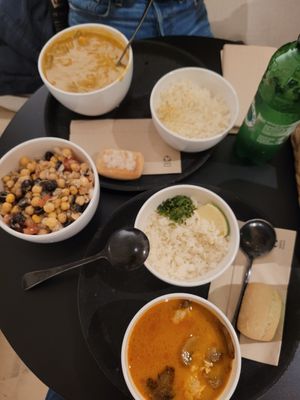Served with rice and bread at Zuppa in Madrid