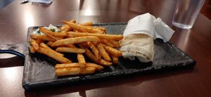 Un wrap avec frites at Sham - Mont Royal in Montreal