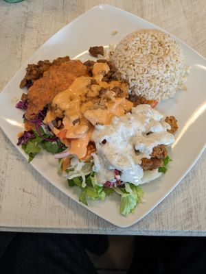 Dönerteller mit Reis at Veganbar in Bremen