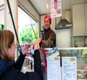 Prior food trailer operation, 2011 at Veganbar in Bremen