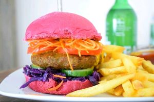 the Unicorn Burger   at Veganbar in Bremen