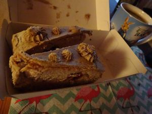 banana cherry cake at Veganbar in Bremen