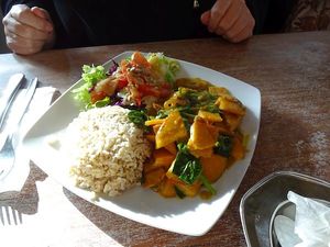 Süßkartoffel Curry - mega lecker at Veganbar in Bremen